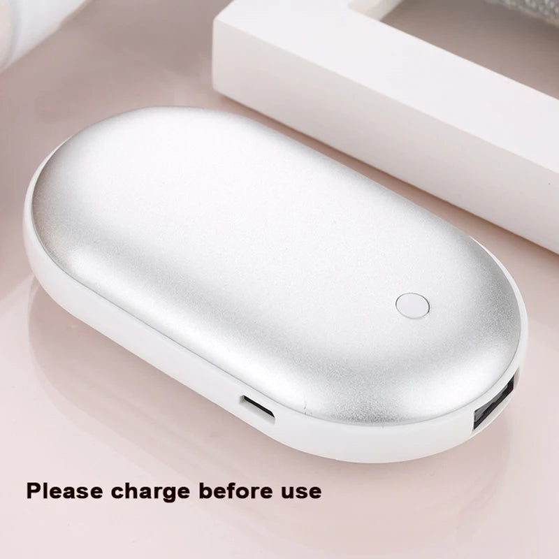 Ultra thin double-sided heating hand warmer with one click switch to 3 temperature levels, versatile for hand and abdominal warm