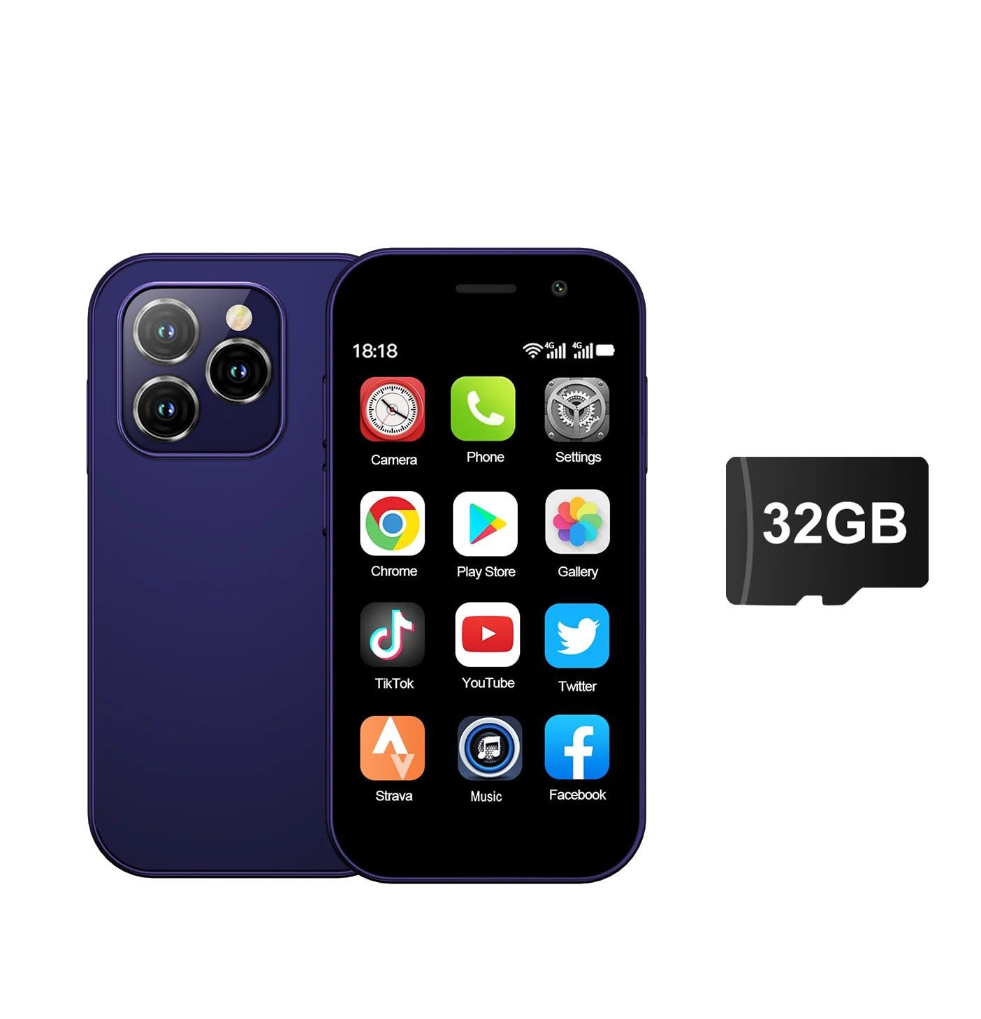 2025 New SERVO KING8000 Mini Smartphone Android 4G LTE Global GPS 3" Display 5MP Camera WIFI Small Mobile Phones 2000mAh Battery