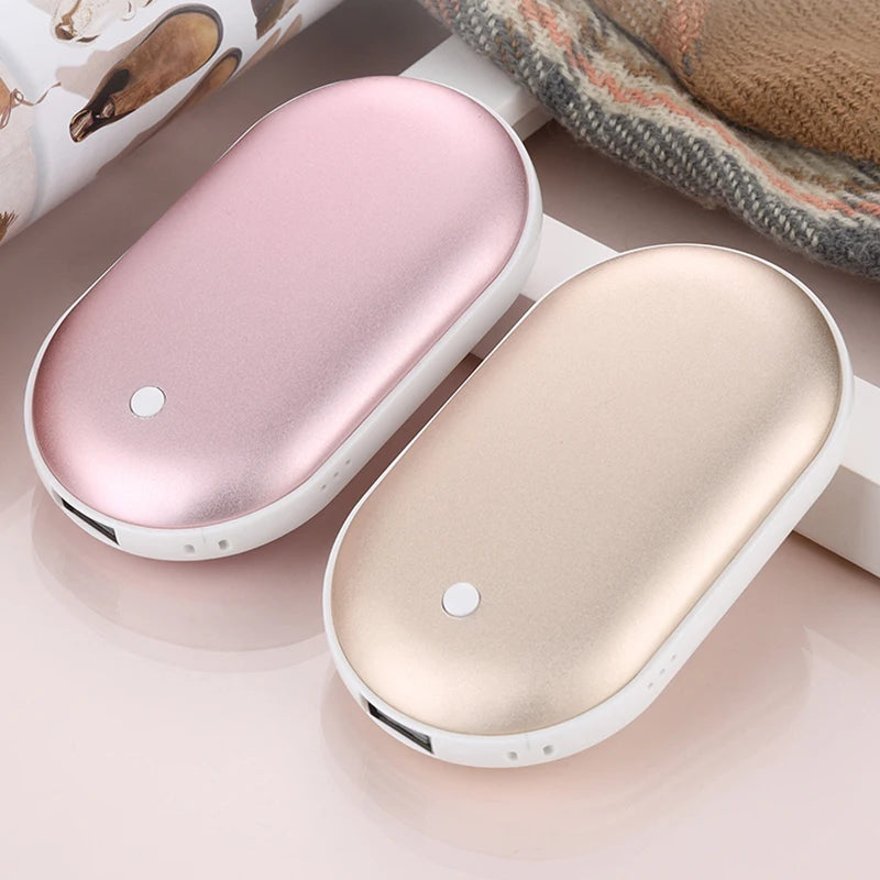 Ultra thin double-sided heating hand warmer with one click switch to 3 temperature levels, versatile for hand and abdominal warm