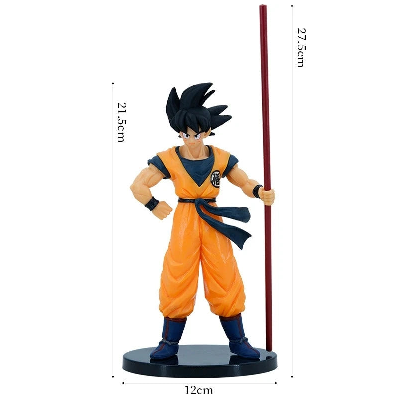 21cm Anime Dragon Ball Son Wukong Action Doll Super Saiyan Son Goku Model PVChand-painted figure Toy Birthday Gift Decoration