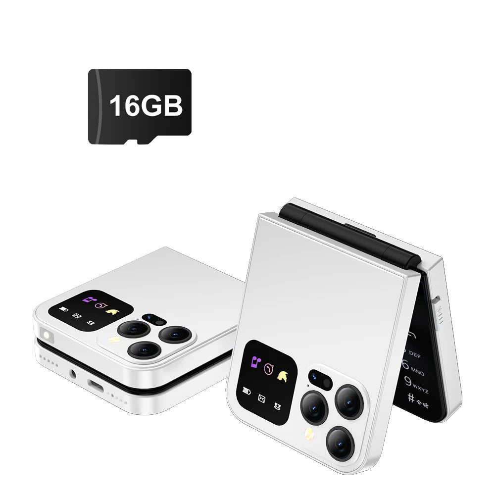 SERVO A50 PRO Flip Mobile Phone 2 SIM Standby Speed Dial Call Recording Blacklist Flashlight 2.4" Display 2G Foldable Cellphones