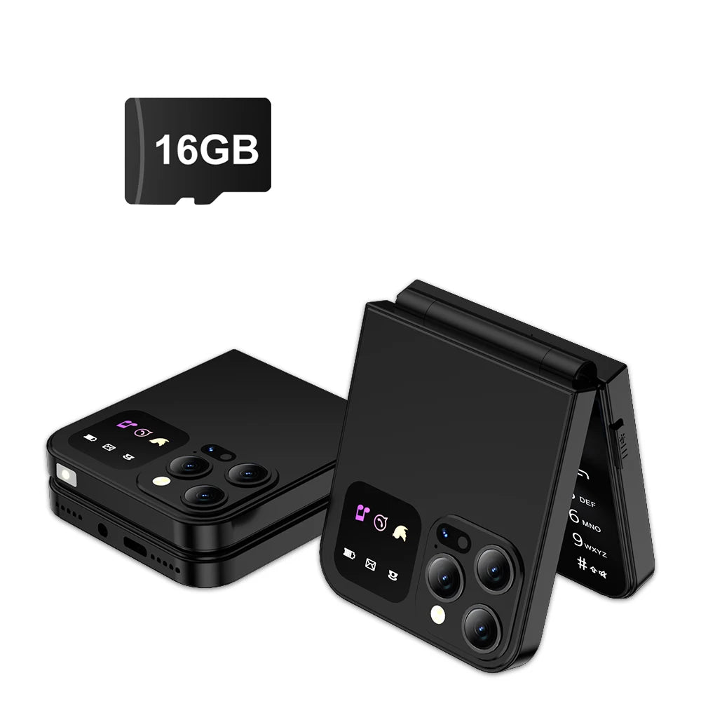 SERVO A50 PRO Flip Mobile Phone 2 SIM Standby Speed Dial Call Recording Blacklist Flashlight 2.4" Display 2G Foldable Cellphones