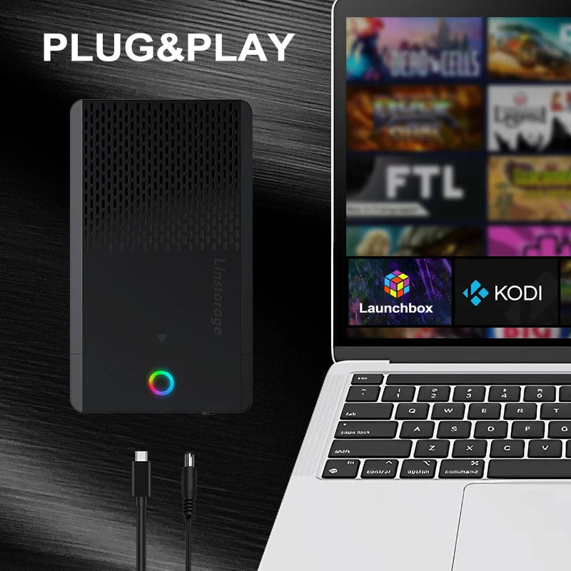 PEAPRIT 14TB Gaming HDD with Hyperspin Launchbox Retrobat Playnite Coinops 98K+ Retro Video Games Console for PS5/PS4/PS3/SWITCH