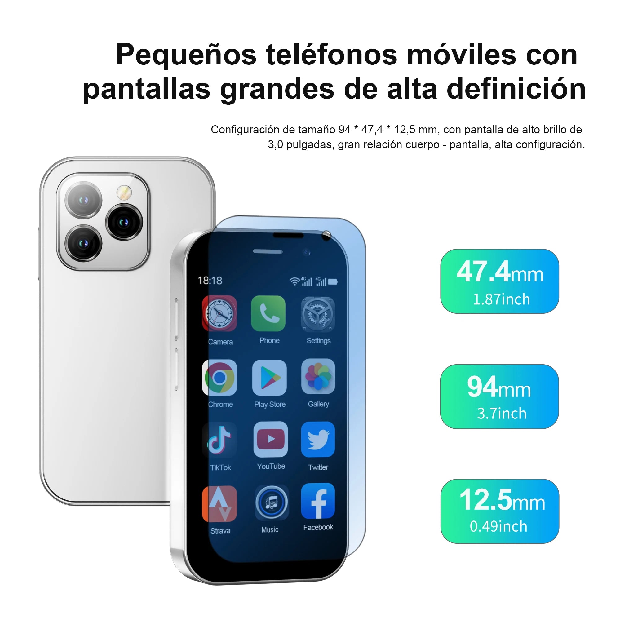 2025 New SERVO KING8000 Mini Smartphone Android 4G LTE Global GPS 3" Display 5MP Camera WIFI Small Mobile Phones 2000mAh Battery