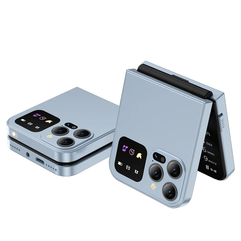 SERVO A50 PRO Flip Mobile Phone 2 SIM Standby Speed Dial Call Recording Blacklist Flashlight 2.4" Display 2G Foldable Cellphones