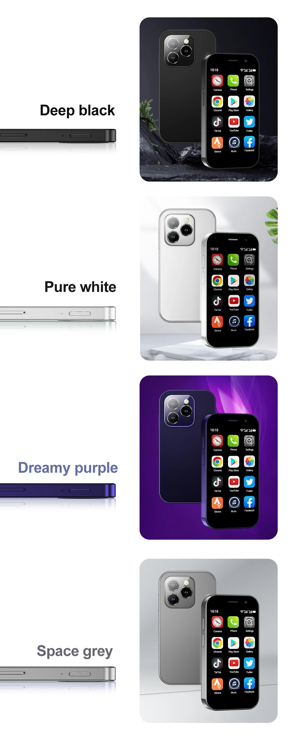 2025 New SERVO KING8000 Mini Smartphone Android 4G LTE Global GPS 3" Display 5MP Camera WIFI Small Mobile Phones 2000mAh Battery