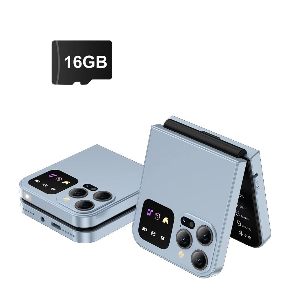 SERVO A50 PRO Flip Mobile Phone 2 SIM Standby Speed Dial Call Recording Blacklist Flashlight 2.4" Display 2G Foldable Cellphones