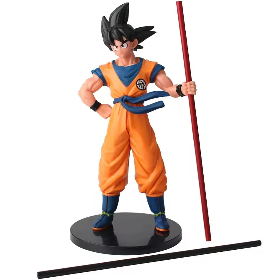 21cm Anime Dragon Ball Son Wukong Action Doll Super Saiyan Son Goku Model PVChand-painted figure Toy Birthday Gift Decoration