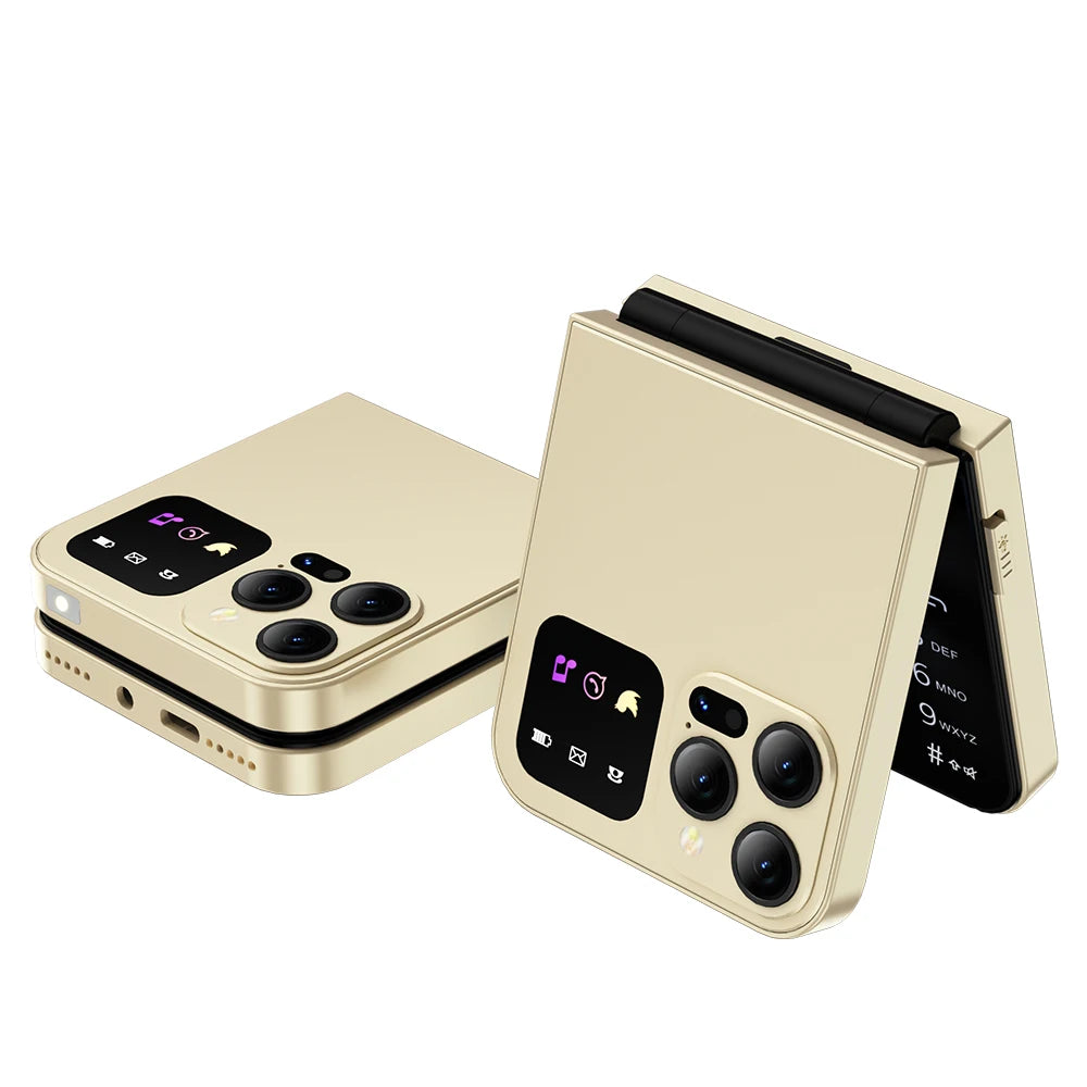 SERVO A50 PRO Flip Mobile Phone 2 SIM Standby Speed Dial Call Recording Blacklist Flashlight 2.4" Display 2G Foldable Cellphones