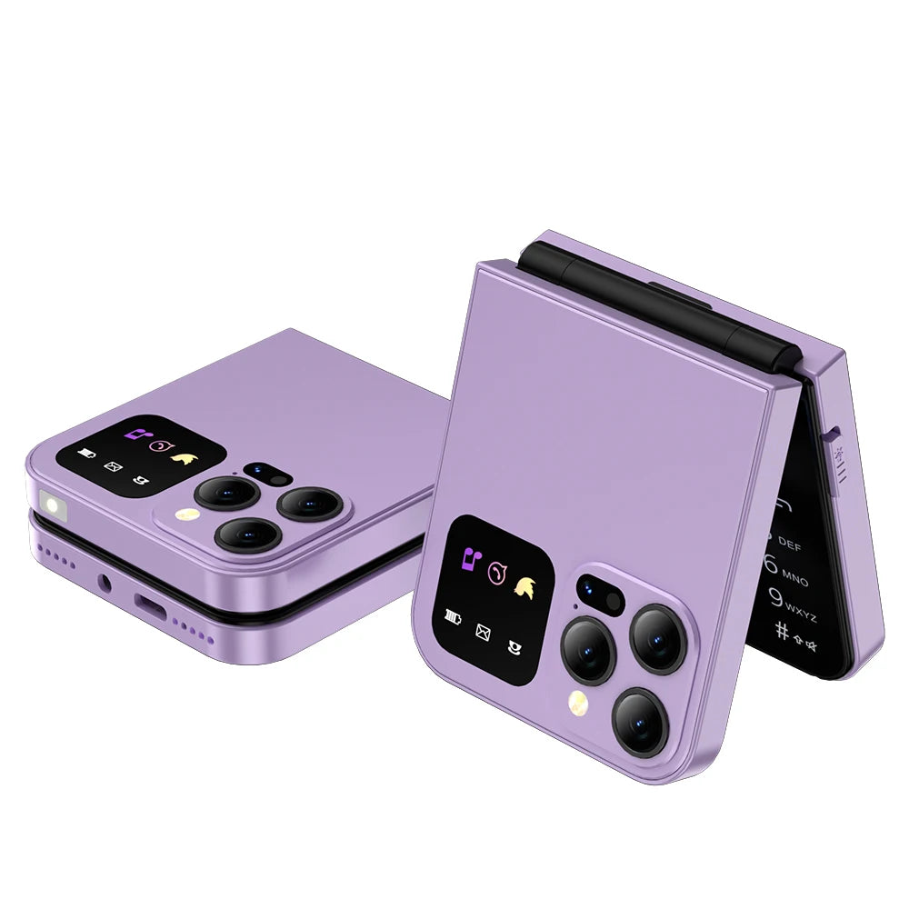 SERVO A50 PRO Flip Mobile Phone 2 SIM Standby Speed Dial Call Recording Blacklist Flashlight 2.4" Display 2G Foldable Cellphones