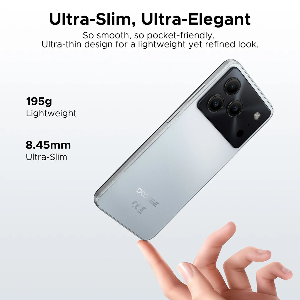 DOOGEE Note 56 Latest Android 16 Smartphone 6.56" 6150mAh Large Battery 24GB RAM(3+21) 64GB ROM Support Face Unlock Mobilephone