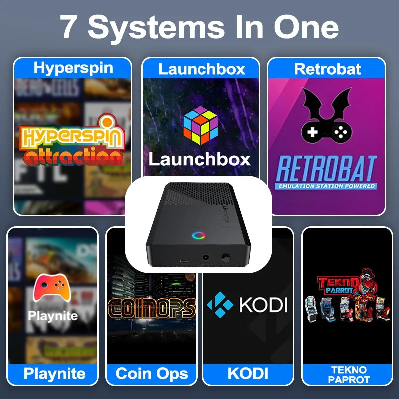 PEAPRIT 14TB Gaming HDD with Hyperspin Launchbox Retrobat Playnite Coinops 98K+ Retro Video Games Console for PS5/PS4/PS3/SWITCH